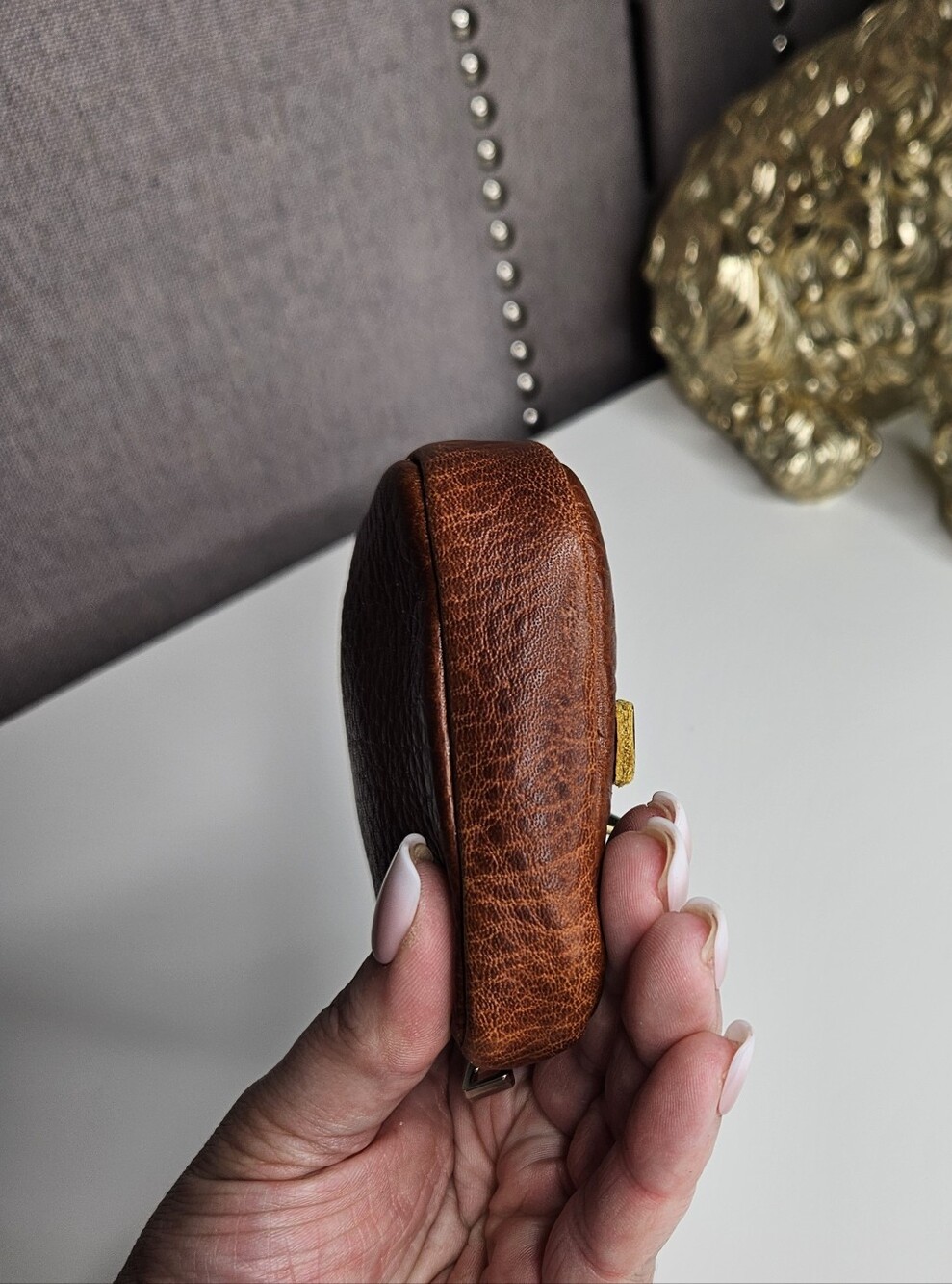 Portland Leather Goods Itsy Bitsy Pouch Sienna Brown - Picture 5 of 9